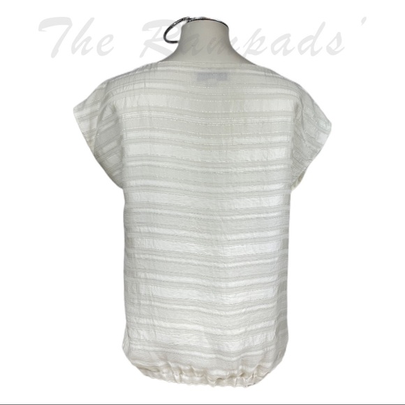 LOFT White Metallic Pearl Size Medium - Picture 3 of 8